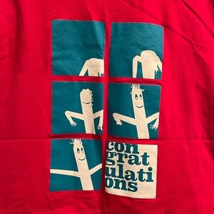 Congratulations wacky waving inflatable tube man tee